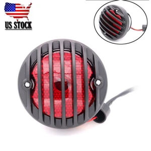 Round Rear Tail Light Fit For Harley Cruiser Cafe Racer Bobber Chopper Universal - Picture 1 of 7