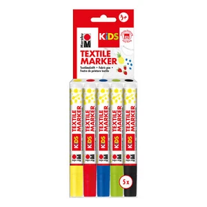 MARCADOR TEXTIL Marabu NIÑOS, Juego de 5 - Imagen 1 de 11