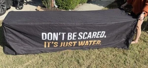 Liquid Death Slogan8-Foot Long Fitted Table Skirt/Cover For DJ/Trade Show Black - Picture 1 of 6