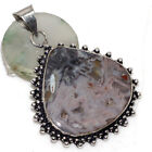 Stick Agate 925 Silver Plated Gemstone Handmade Pendant 1.8" Promise Gift GW
