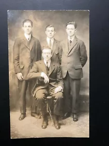 Antigua postal de 1914 "JOVEN ARISTÓCRATAS AMERICANOS" RPPC hecha en EE. UU. - Imagen 1 de 3