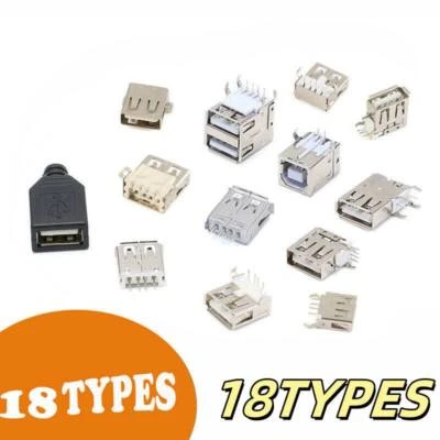 Connector Port PCB Mounting Various TypesUSB Type A & B Female Socket - Image 1 of 2
