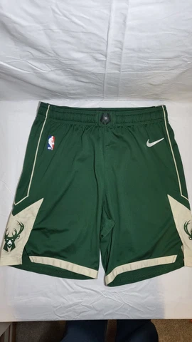 Milwaukee Bucks Shorts Authentic Team Issue Game Worn Bobby Portis #9 NBA Nike Cover