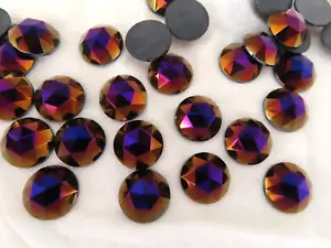 Full pack 36 Preciosa Round Faceted Flatbacks 13mm Dk. Purple Iris.. 21495 - Picture 1 of 2