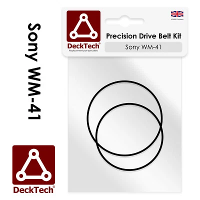 DeckTech™ Replacement Belt Kit for Sony Walkman WM-41 WM41 | Rubber Drive Belt