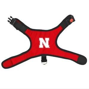 NEBRASKA HUSKERS PERRO GATO MASCOTA CHALECO ARNÉS PREMIUM ACOLCHADO con CERRADURA DE SEGURIDAD - Imagen 1 de 1