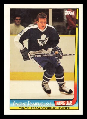 Vincent Damphousse #9a 1991-92 Topps Toronto Maple Leafs - Image 1 of 2