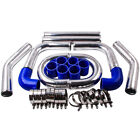 New 25 635Mm Universal Blue 8 Pieces Aluminium Turbo Intercooler Pipe Kit