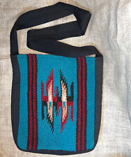 EL PASO Saddle Blanket Company Wool Purse~Southwestern Aztec Large Boho Tote Bag