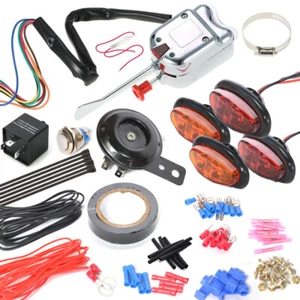 Universal UTV ATV DIY Street Legal Kit Turn Signal System with Horn Oval LED - Picture 1 of 11
