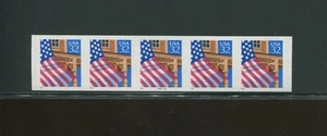 Estampilla de franqueo de los Estados Unidos #2913a montada sin montar o nunca montada placa Tira de bobina 13211A de 5 imperf - Imagen 1 de 3