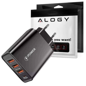 Ładowarka sieciowa Alogy szybka 3x USB-A + USB-C Quick Charge QC 3.0 PD 20W - Zdjęcie 1 z 8