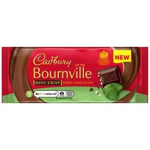 BOURNVILLE DARK CHOCOLATE MINT CRISP 2 x 100g BARS Gift✨BB 11/25✨£7.45✨CHEAPEST - Picture 1 of 5