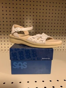 SAS Duo Damen-Sandalen mit Knöchelriemen 6,5 M weiß - Bild 1 von 3