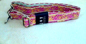 Susan Joy Pink/Yellow Abstract Guitar Strap 47" Adj Designed USA NEW WTags - Picture 1 of 4