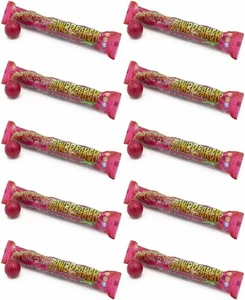 10x Zed Candy Erdbeere Jawbreaker 6 Kugeln Packung 49,5 g Neuheit Kaugummi Süßigkeiten - Bild 1 von 2