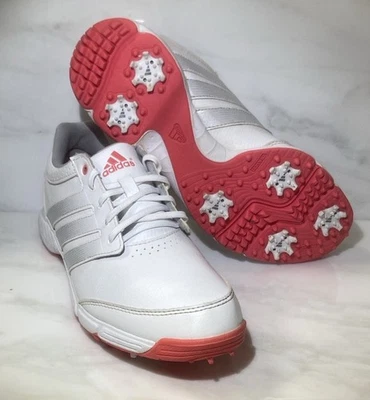 Туфли для гольфа женские Adidas Response белые коралловые Q47063 на шнуровке низкие верхние бутсы размер 8 - Изображение 1 из 4
