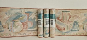 Southwest Clay Pottery Wallpaper Border DH08543 3 New Rolls - Picture 1 of 9