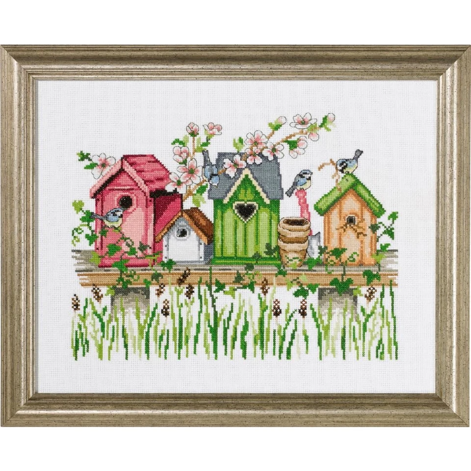 Permin Kit Punto de Cruz Contado "Estante Birdhouse", 37x29cm, Hágalo Usted Mismo, 92-0310 Foto 1 de 1