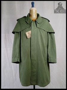 1960s French Army Green Canvas Frock Coat EB140 - Picture 1 of 18