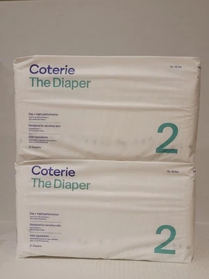 Pañales Coterie tamaño 2 10-16 libras 2 paquetes de 31 pañales/paquete (62 en total) Foto 1 de 4
