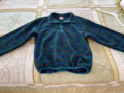 Vintage Womens L.L. Bean Multicolor Pullover Snowflake Fleece Jacket Sz M - Image 1 of 4