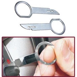 1 Pair Car Iron Audio Radio Stereo Release Removal Tool Repair Kit Accessories - Picture 1 of 8