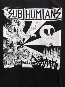 subhumans t shirt Religious Wars Black Or White Colour Punk Hardcore Sm Md L Xl - Picture 1 of 3