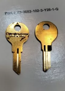 2 Harley Davidson Saddle Bag Key Blanks CG16 LL246-LL450 Codes Chicago Orig k917 - Foto 1 di 1