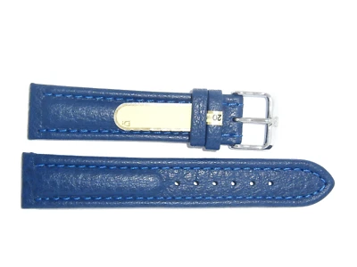 DI-Modelo Cuero de Vaca Genuino Impermeable 20 mm Correa de Reloj Azul "POLO SHERPA Foto 1 de 3