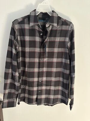 Perry Ellis Men's Long Sleeve Shirt Size S Black/Gray Flannel Casual Workwear - Image 1 of 4
