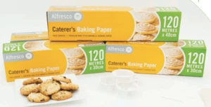 1-6pcs X COMMERCIAL Non Stick Baking Paper Roll with Metal Cutter 30cm x 120mt - Picture 1 of 1