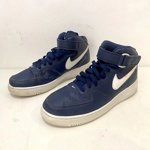 Size 11 - Nike Air Force 1 Mid '07 Midnight Navy Blue 2016 Size UK 9 - Picture 1 of 12