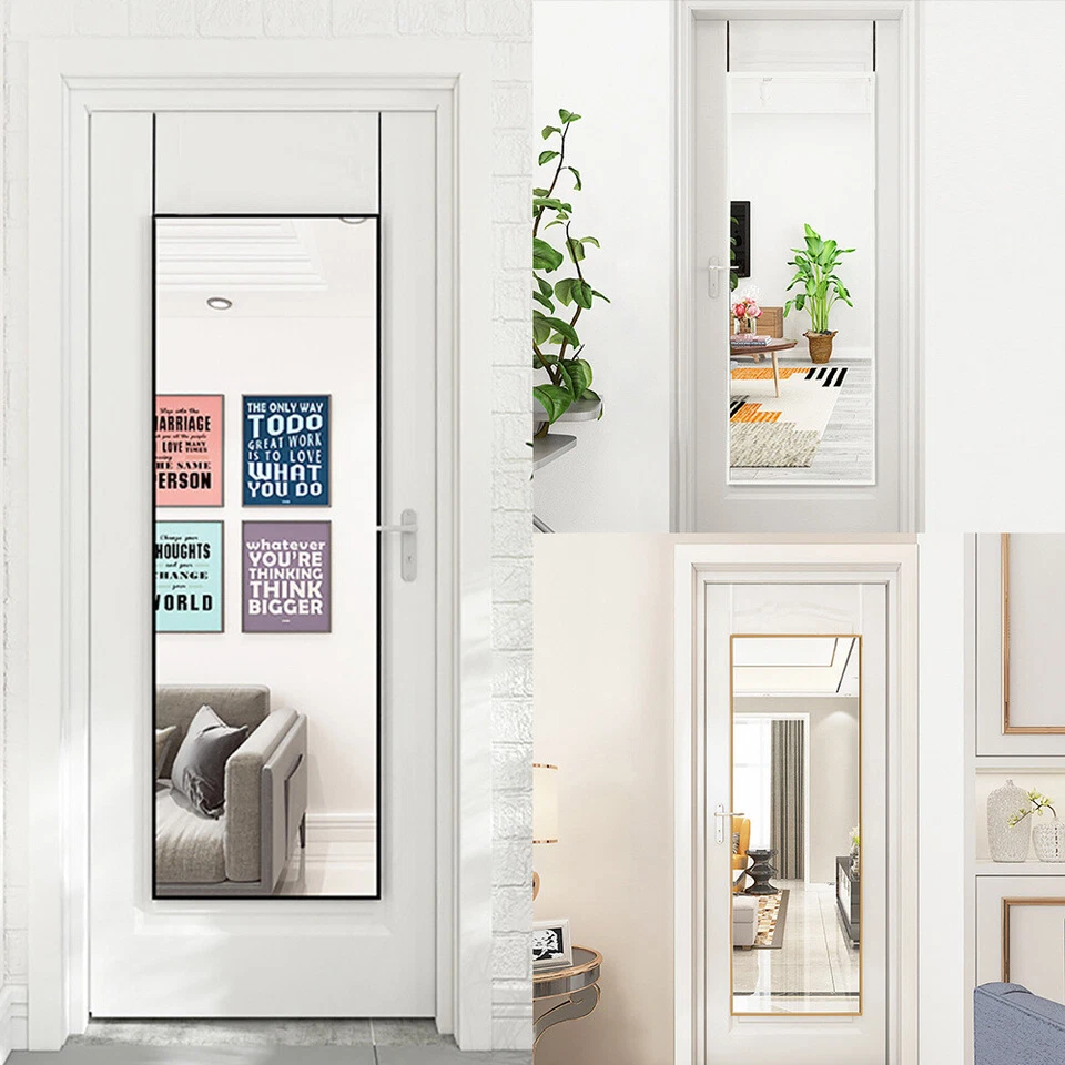 IDEAL-HOMESTYLE Long Mirror Full Length Over Door Cabinet Hanging Mirror Dressing Wall Mirror UK