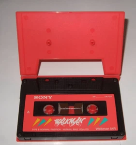 Sony Kassettenband 54R Kassette Walkman rot Retro Vintage selten kostenloser Versand Made in Japan - Bild 1 von 5