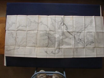c. 1860 US Pacific Railroad Survey Mapa Leche a Columbia Rivers Montana Id Wash Foto 1 de 4
