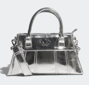 Adidas Originales Bolso con Asa de Avión Para Mujer Deportivo Informal Bolso Plateado Nuevo con Etiquetas JP0405 - Imagen 1 de 5