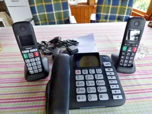Großtasten-Telefone Gigaset DL780 Plus inkl. 2 Stck DL 780H Mobilteile - Bild 1 von 9