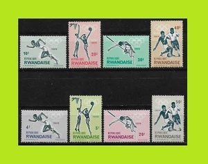 Ruanda 1964 Giochi Olimpici - Sport - Serie completa 8 francobolli - nuovi di zecca - Foto 1 di 1