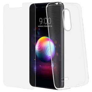 For LG K10 2017 CLEAR CASE + TEMPERED GLASS SCREEN PROTECTOR SHOCKPROOF COVER - Picture 1 of 12