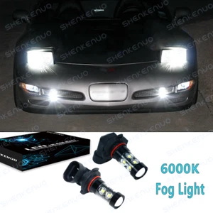 LED Fog Light Bulbs Conversion Kit 6000K Super White For 2005-2013 C6 - Imagen 1 de 11
