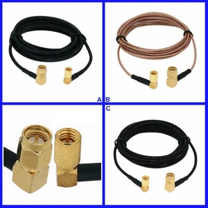 Elbow 10-32 Microdot to SMA Male Cable Accelerometer Sound Vibration Transducer - Picture 1 of 4
