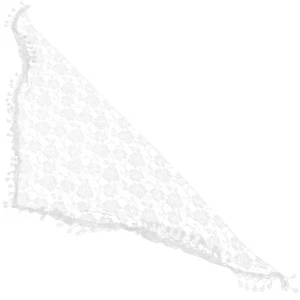 Sonnenschutz Schleier Spitze Schal für Hochzeit Dreiecks Schleier Braut Damen - Bild 1 von 12