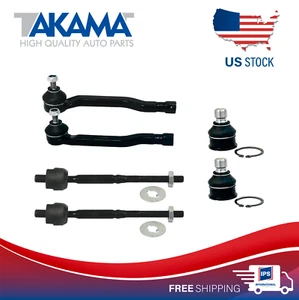 6 Pcs Front Suspension Kit 07-11 N. Versa 09-14 Cube Ball Joints Tie Rod End - Picture 1 of 11