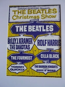 A4 White mount ready Frame OFFICIAL REPRO POSTER THE BEATLES CHRISTMAS SHOW 1963 - Picture 1 of 1