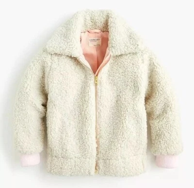 Crewcuts Everyday J. Chaqueta Bomber Crew Girls Marfil Imitación Sherpa Polar 10 ¡NUEVA SIN ETIQUETAS! Foto 1 de 4