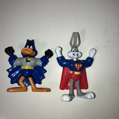 Vintage 1991 McDonalds Looney Tunes Superheroes Daffy Duck &Bugs Bunny Cover