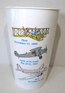 Airplanes Spirit of St louis DC-3 747 Concorde cup vintage plastic cup - Picture 1 of 5