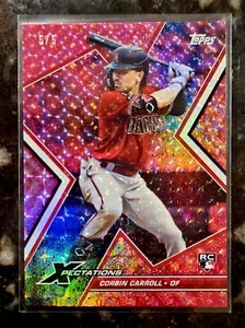 2023 Topps XPECTATIONS Corbin Carroll Plasma Rosa Lámina RC SSP 5/5 ROY - Imagen 1 de 5