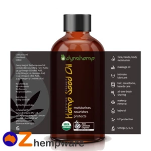 Aceite de semilla de cáñamo orgánico portador de masaje hidratante corporal prensado en frío - Imagen 1 de 1